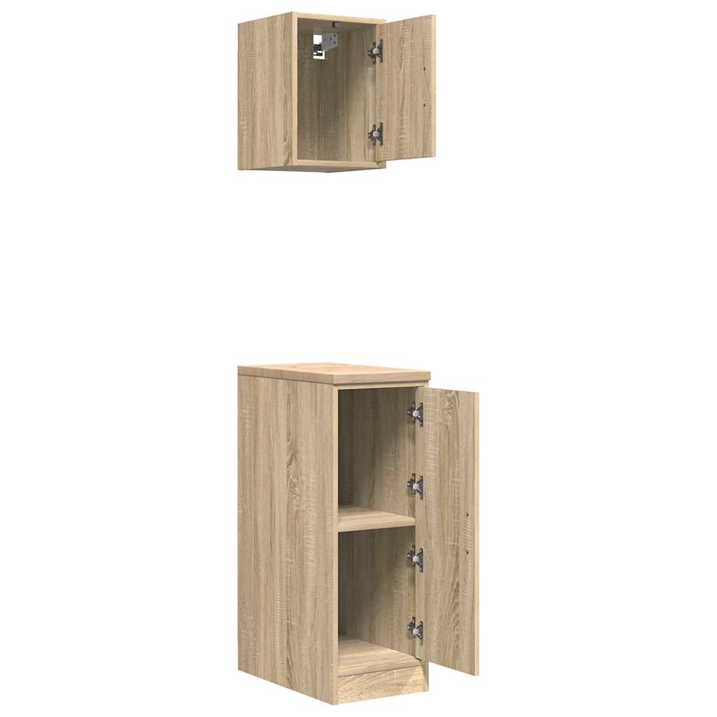 Garage Cabinets 2 pcs Sonoma Oak Engineered Wood