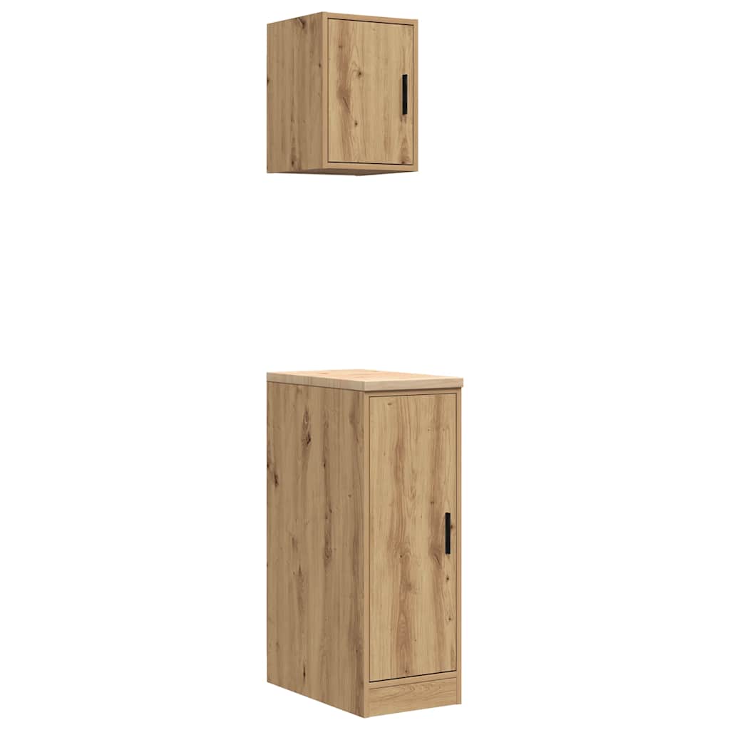 Garage Cabinets 2 pcs Artisan Oak Engineered Wood