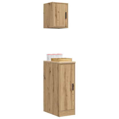 Garage Cabinets 2 pcs Artisan Oak Engineered Wood