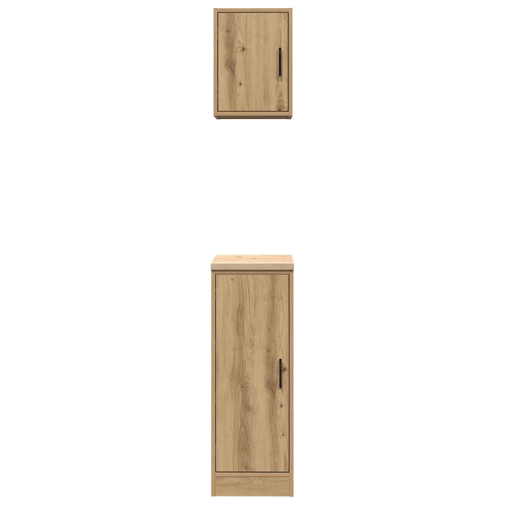 Garage Cabinets 2 pcs Artisan Oak Engineered Wood