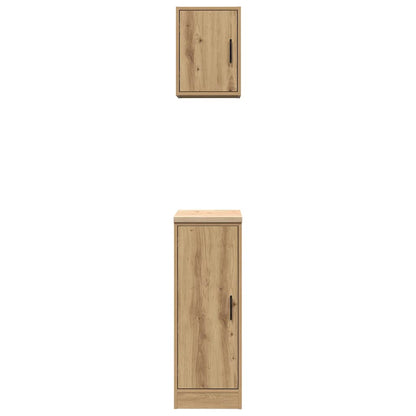 Garage Cabinets 2 pcs Artisan Oak Engineered Wood