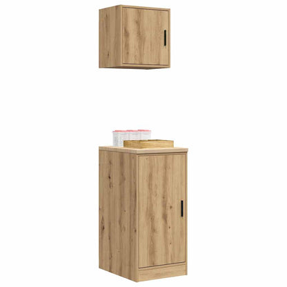 Garage Cabinets 2 pcs Artisan Oak Engineered Wood