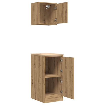 Garage Cabinets 2 pcs Artisan Oak Engineered Wood