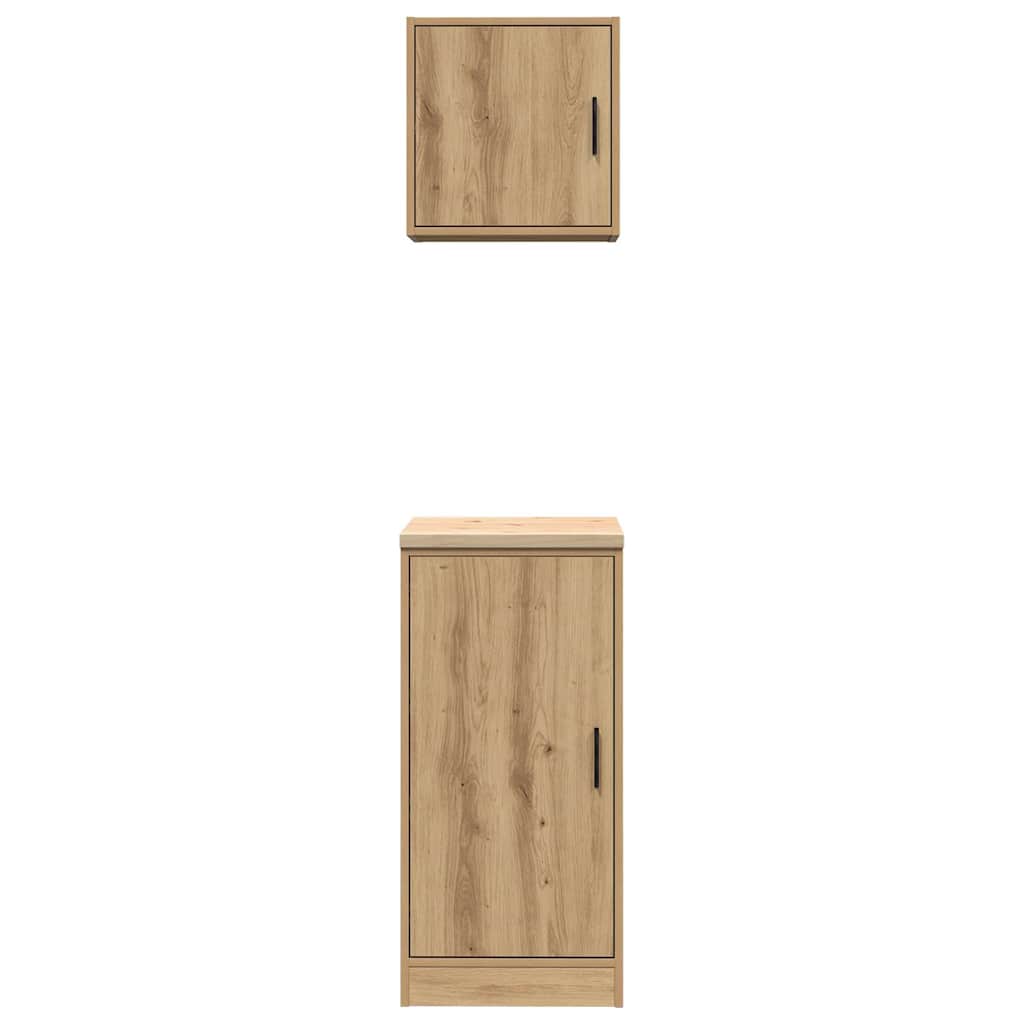 Garage Cabinets 2 pcs Artisan Oak Engineered Wood