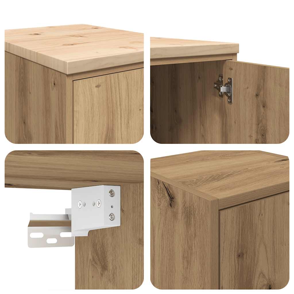 Garage Cabinets 2 pcs Artisan Oak Engineered Wood
