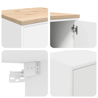 Garage Cabinets 2 pcs White Engineered Wood
