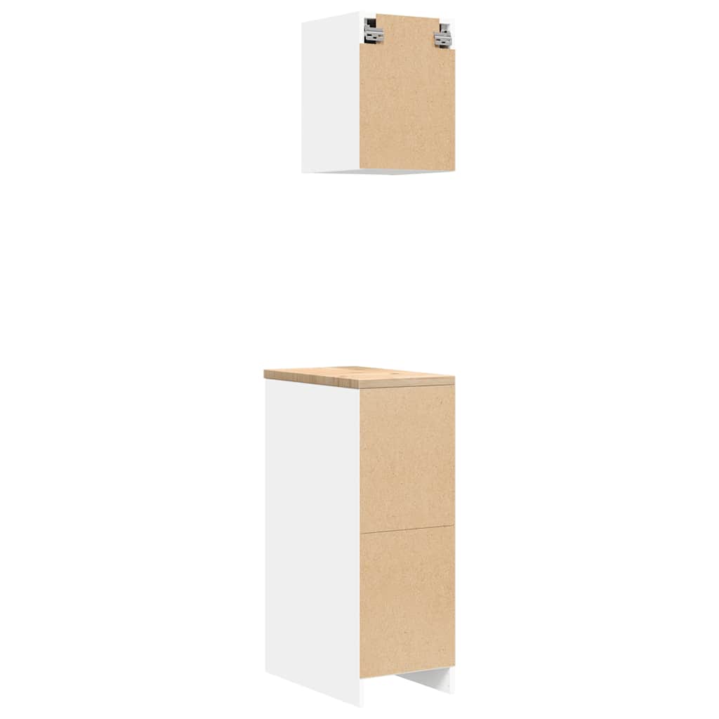Garage Cabinets 2 pcs White Engineered Wood