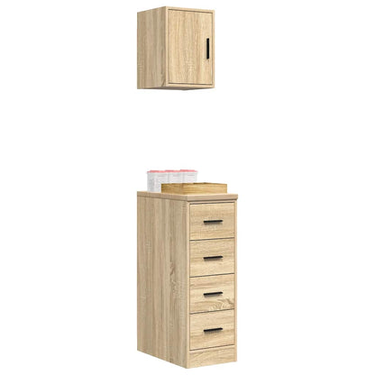 Garage Cabinets 2 pcs Sonoma Oak Engineered Wood