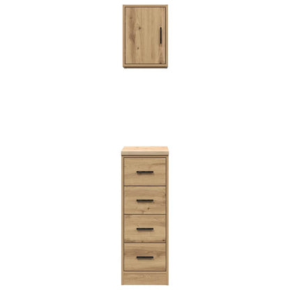 Garage Cabinets 2 pcs Artisan Oak Engineered Wood