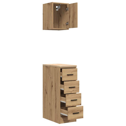 Garage Cabinets 2 pcs Artisan Oak Engineered Wood