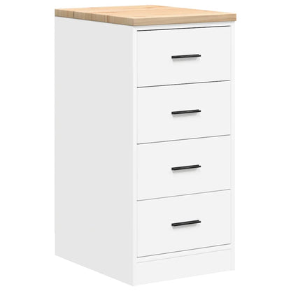 Garage Cabinets 2 pcs White Engineered Wood