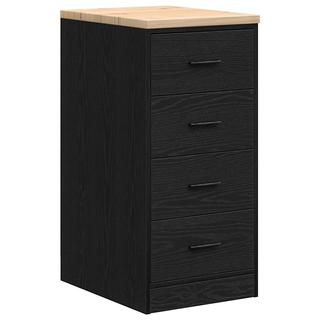 Garage Cabinets 2 pcs Black Engineered Wood
