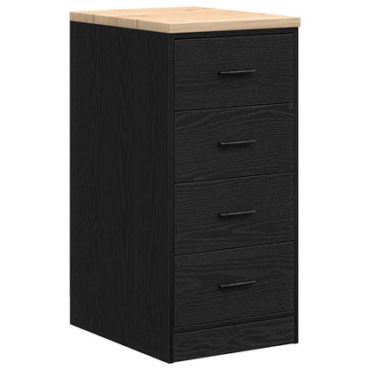 Garage Cabinets 2 pcs Black Engineered Wood
