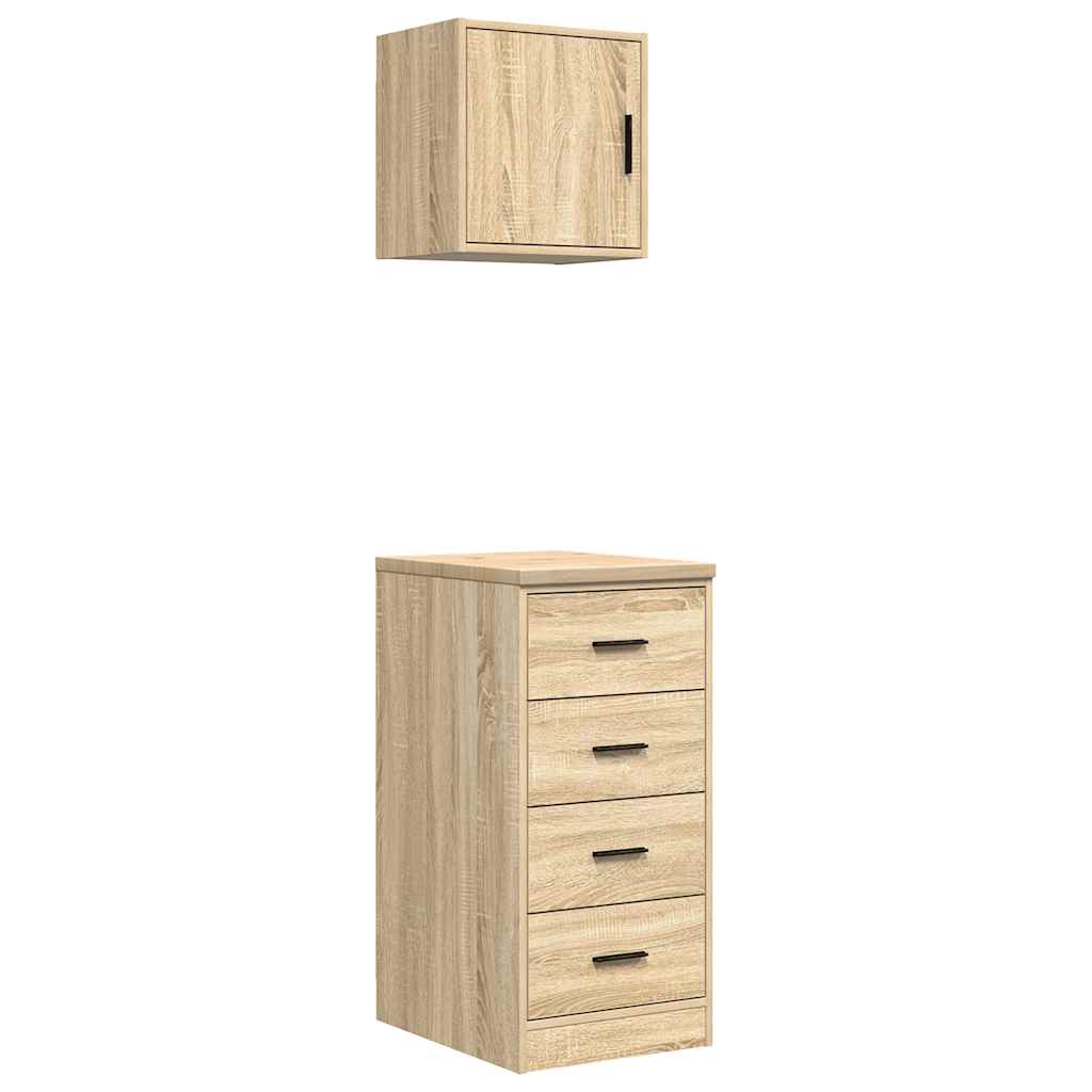 Garage Cabinets 2 pcs Sonoma Oak Engineered Wood