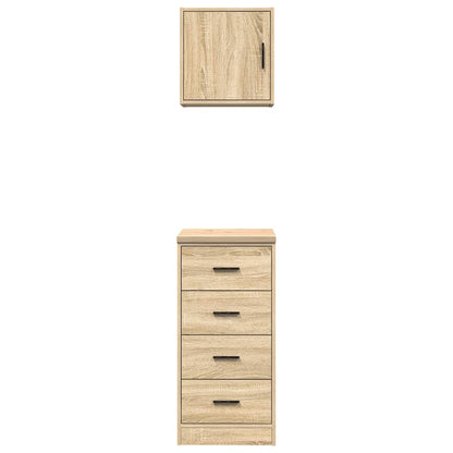 Garage Cabinets 2 pcs Sonoma Oak Engineered Wood