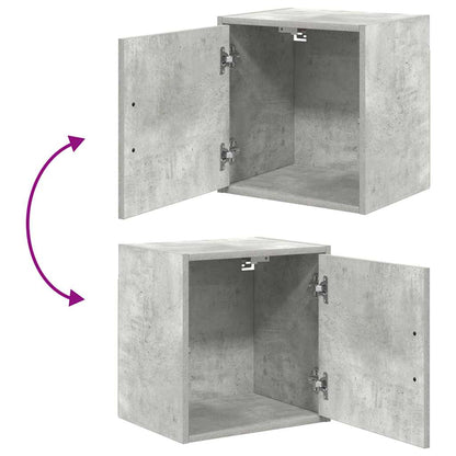 Garage Cabinets 2 pcs Concrete Grey Engineered Wood