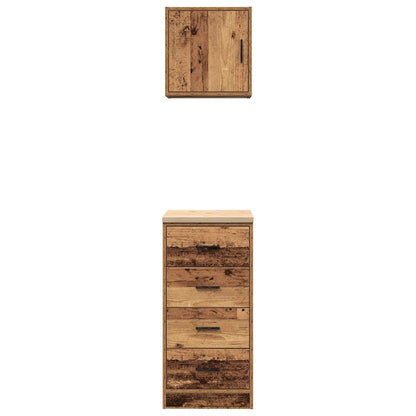 Garage Cabinets 2 pcs Old Wood Engineered Wood