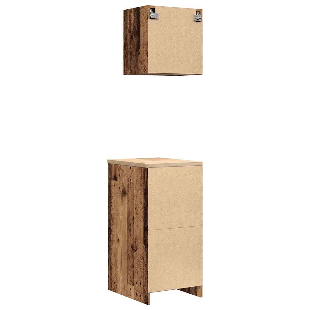 Garage Cabinets 2 pcs Old Wood Engineered Wood