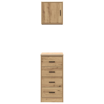 Garage Cabinets 2 pcs Artisan Oak Engineered Wood