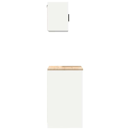 Garage Cabinets 2 pcs White Engineered Wood