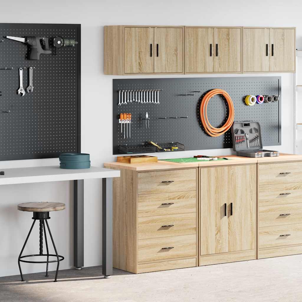 Garage Cabinets 2 pcs Sonoma Oak Engineered Wood
