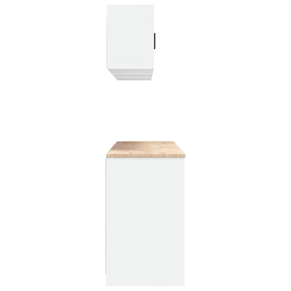 Garage Cabinets 6 pcs White Engineered Wood