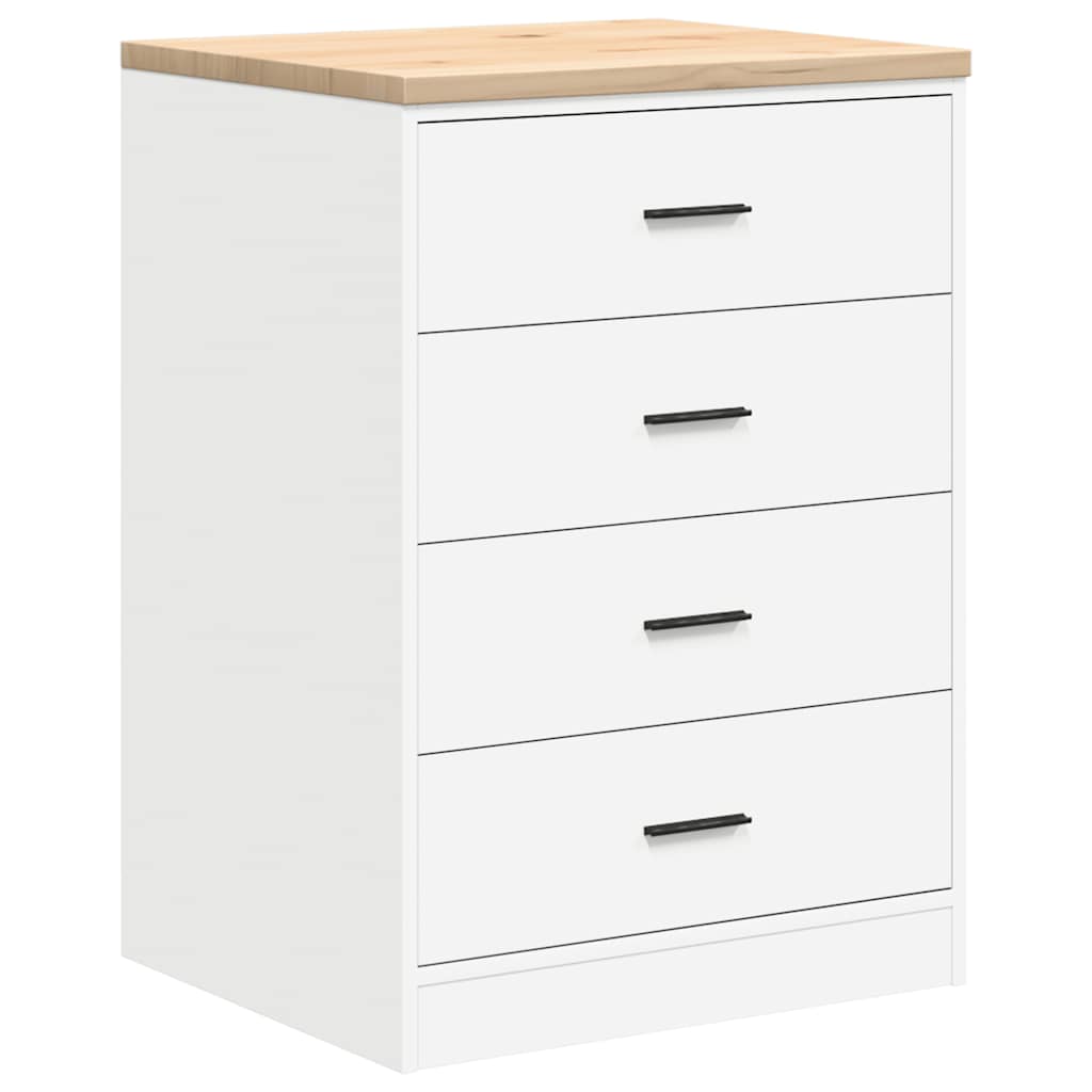 Garage Cabinets 6 pcs White Engineered Wood