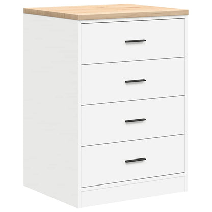 Garage Cabinets 6 pcs White Engineered Wood