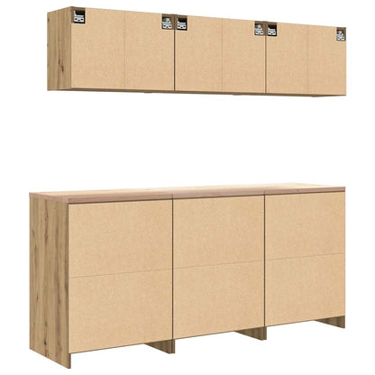 Garage Cabinets 6 pcs Artisan Oak Engineered Wood