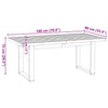 Dining Table NOAIN U-Shaped Legs 180x90x75 cm Solid Wood Pine