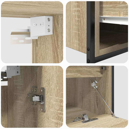 Bathroom Furniture Set with Shelf 5 pcs Beige Engineered wood