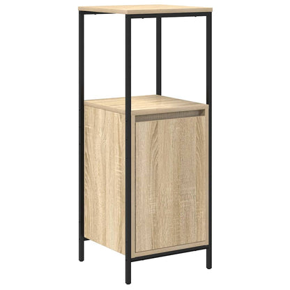 Bathroom Furniture Set 5 pcs Sonoma Oak and Black