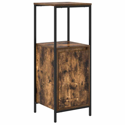 Bathroom Furniture Set with Shelf 5 pcs Smoked Oak and Black