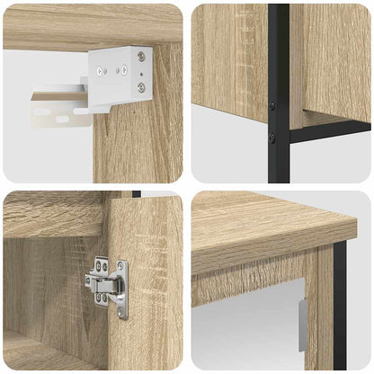 2 Piece Bathroom Furniture Set Sonoma Oak Engineered Wood