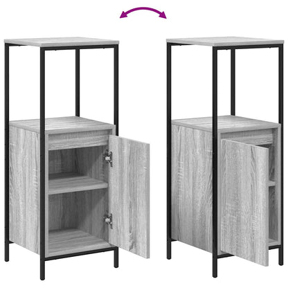 Bathroom Furniture Set 3 pcs Grey Sonoma and Black
