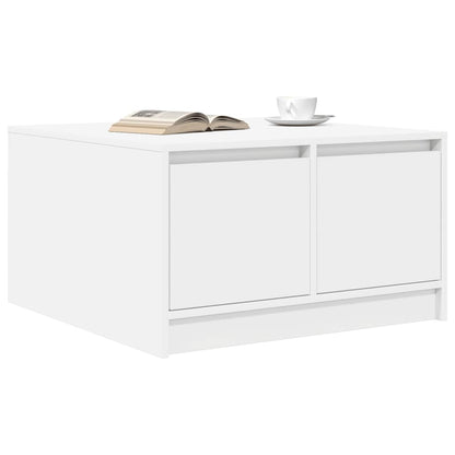 Coffee Table with Drawers White 70.5x70x40 cm