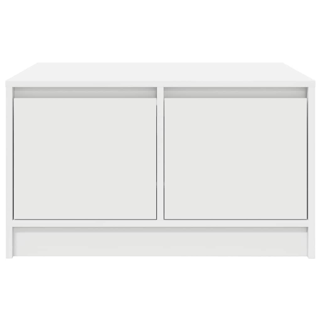 Coffee Table with Drawers White 70.5x70x40 cm