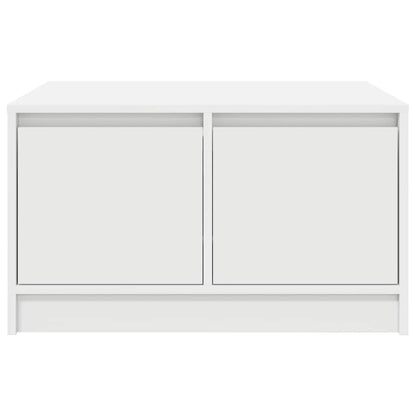 Coffee Table with Drawers White 70.5x70x40 cm