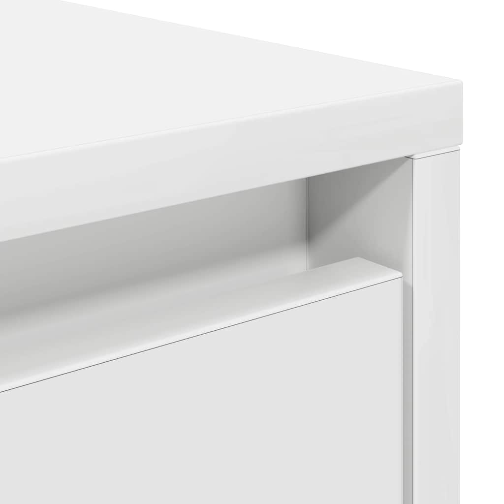 Coffee Table with Drawers White 70.5x70x40 cm