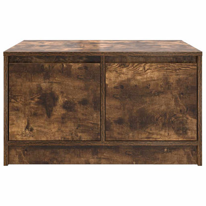 Coffee Table with Drawers Smoked Oak 70.5x70x40 cm
