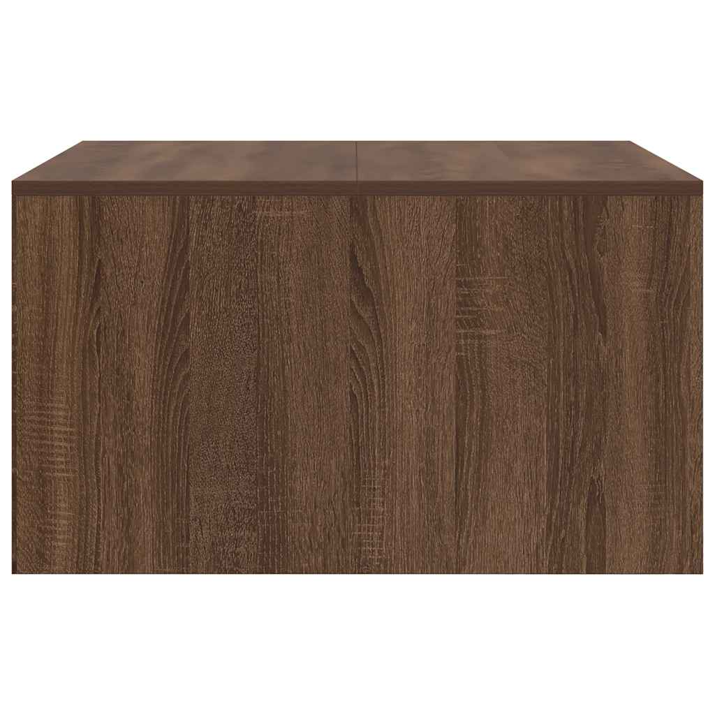 Coffee Table with Drawers Brown Oak 70.5x70x40 cm