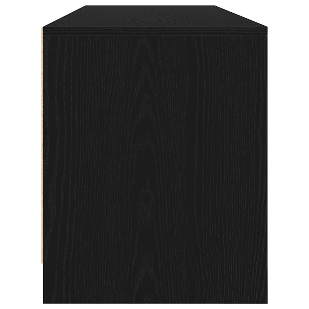 TV Cabinet Black Oak 188.5x41x50 cm Engineered Wood
