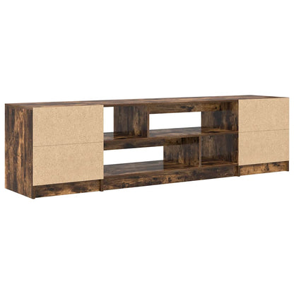 TV Cabinet Smoked Oak 188.5x41x50 cm Engineered Wood