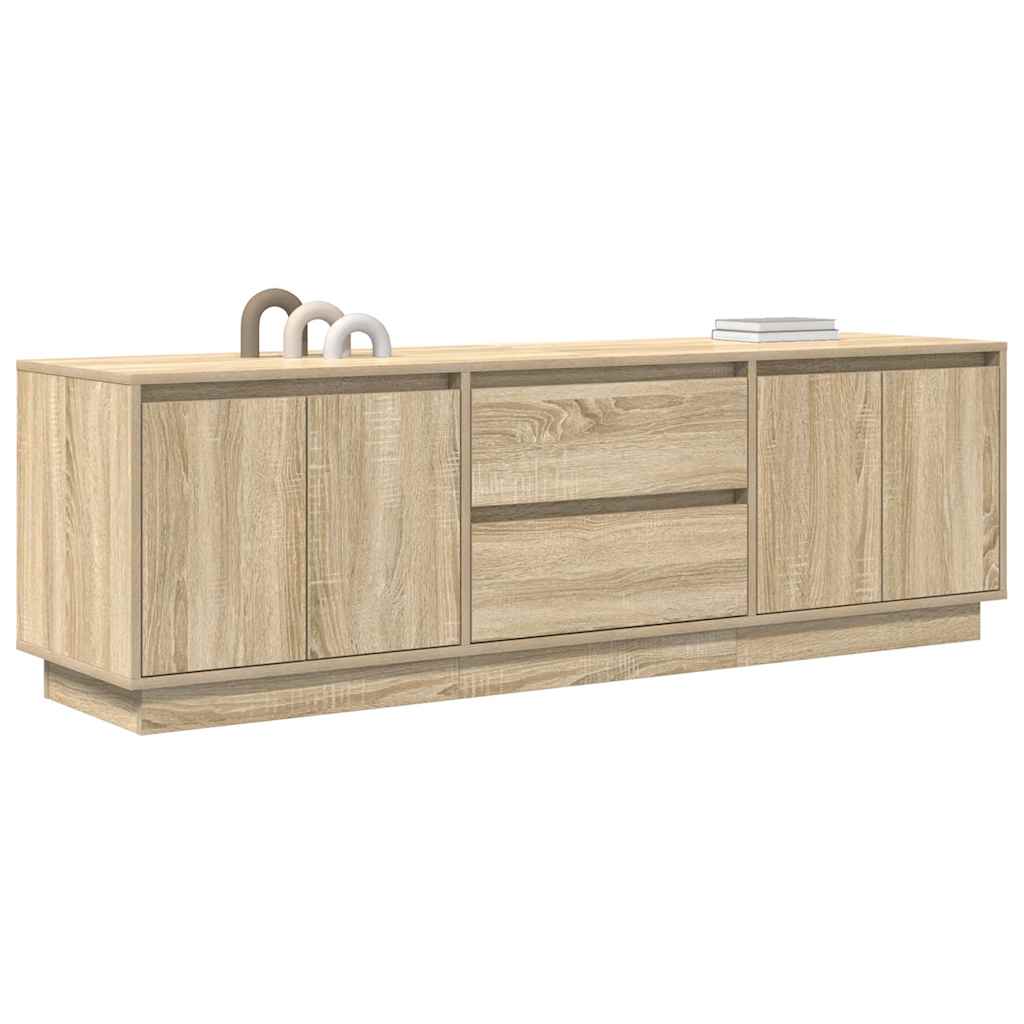 TV Cabinet with LED Lights Sonoma Oak 160.5x41x50 cm