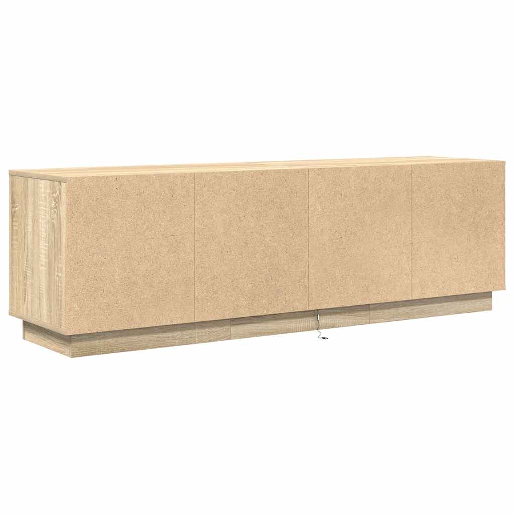 TV Cabinet with LED Lights Sonoma Oak 160.5x41x50 cm