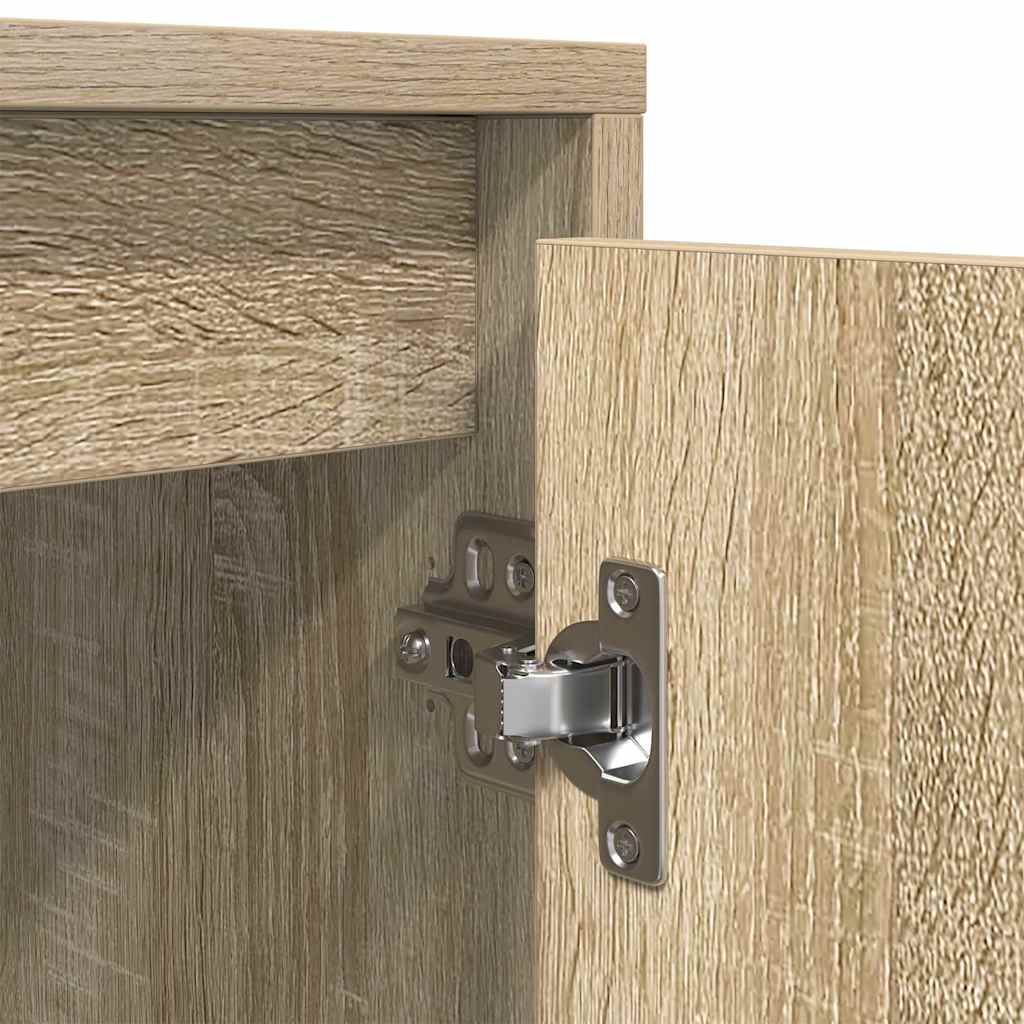 TV Cabinet with LED Lights Sonoma Oak 160.5x41x50 cm