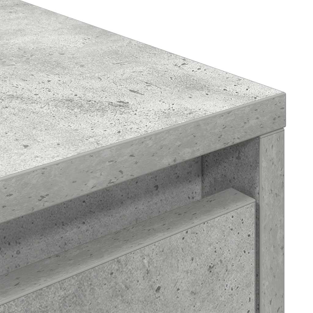 TV Cabinet with LED Lights Concrete Grey 160.5x41x50 cm