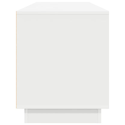 TV Cabinet with LED Lights White 193.5x41x50 cm