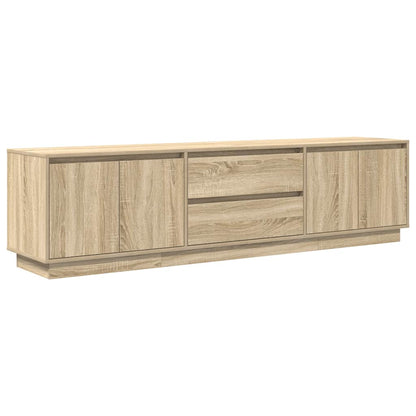 TV Cabinet with LED Lights Sonoma Oak 193,5x41x50 cm