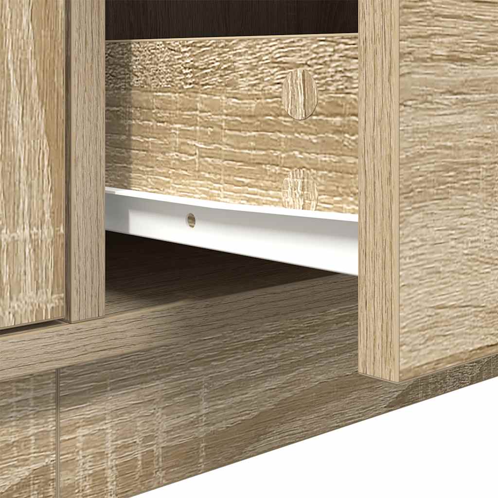TV Cabinet with LED Lights Sonoma Oak 193,5x41x50 cm